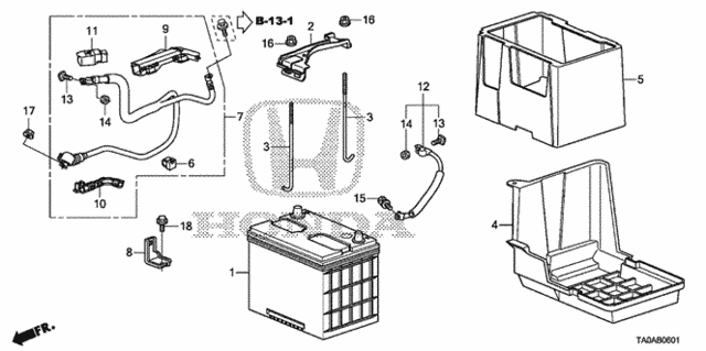 Battery (V6) for 2012 Honda Accord #0