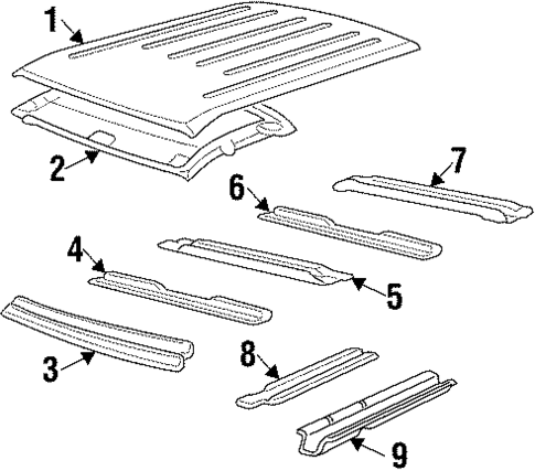 Roof & Components for 1999 Cadillac Escalade #0