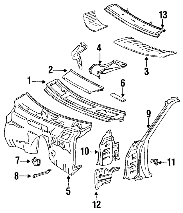 1236300320 - Body: Mount for Mercedes-Benz Image