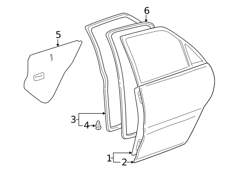 Door & Components for 2003 Lexus RX300 #1