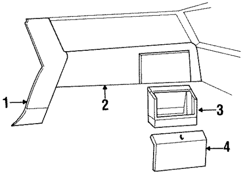 Interior Trim - Quarter Panels for 1986 Buick LeSabre #0