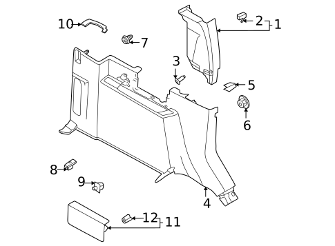 Interior Trim - Quarter Panels for 2021 Ford Bronco #3