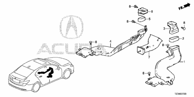 Duct for 2019 Acura TLX #0