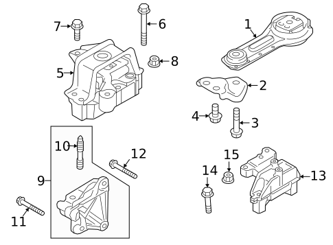 Engine & Trans Mounting for 2021 Mitsubishi Outlander PHEV #0