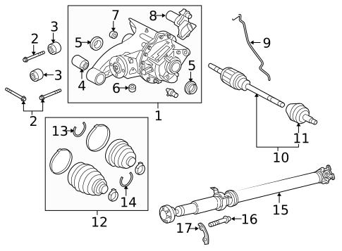 Axle & Differential for 2013 Land Rover Range Rover Sport #0