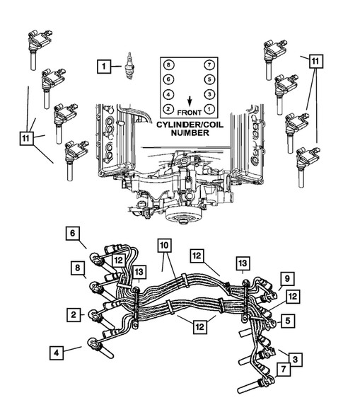 Spark Plugs-Cables-Coils for 2005 Jeep Grand Cherokee #0