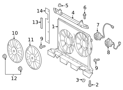 Cooling Fan for 2012 Scion tC #0