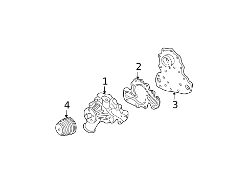 Water Pump & Related Components for 1996 Chevrolet C3500 #0