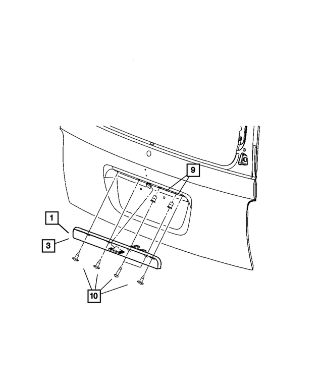 55364050AD - Body Sheet Metal Except Doors: Liftgate Handle for Mopar Image