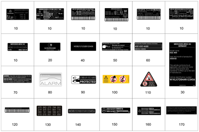 2965849503 - : Info Label, Tire Press for Mercedes-Benz Image