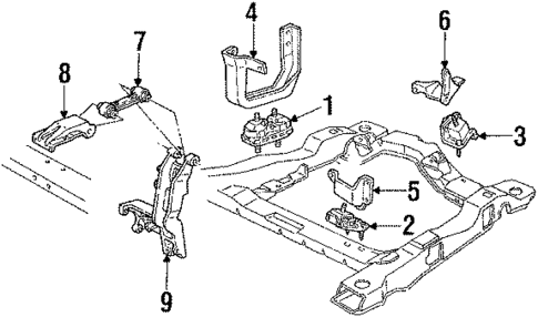 Engine Mounting for 1991 Oldsmobile Silhouette #0