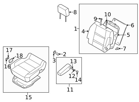 Front Seat Components for 2011 Nissan TITAN #2