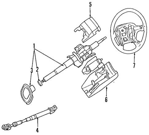 Steering Column for 1994 Mitsubishi Montero #0
