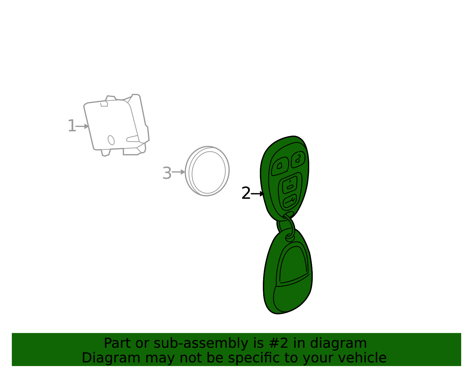 15252034 - 2005-2012 GM - 4 Button Keyless Entry Remote Key Fob ...