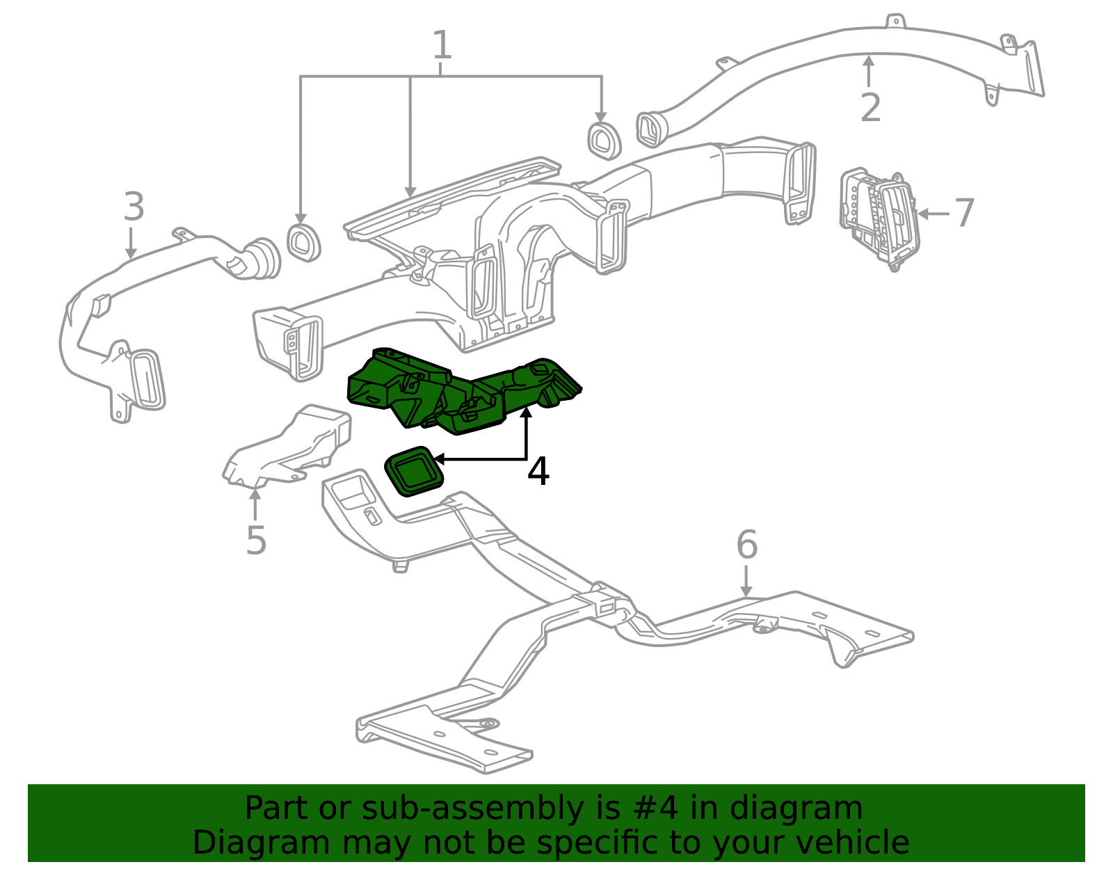 Air Duct - Dash Ventilation Restored 23117424 | AutoNation Parts