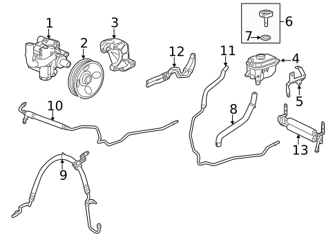 Pump & Hoses for 2012 Cadillac SRX #0
