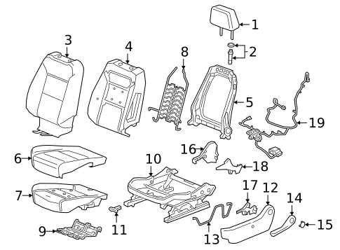 Driver Seat Components for 2022 Chevrolet Silverado 1500 LTD #15