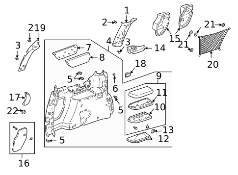 Interior Trim - Side Panel for 1999 Pontiac Montana #2