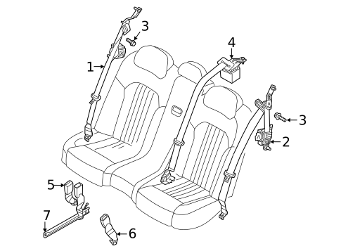 Second Row Seat Belts for 2023 Genesis GV80 #0
