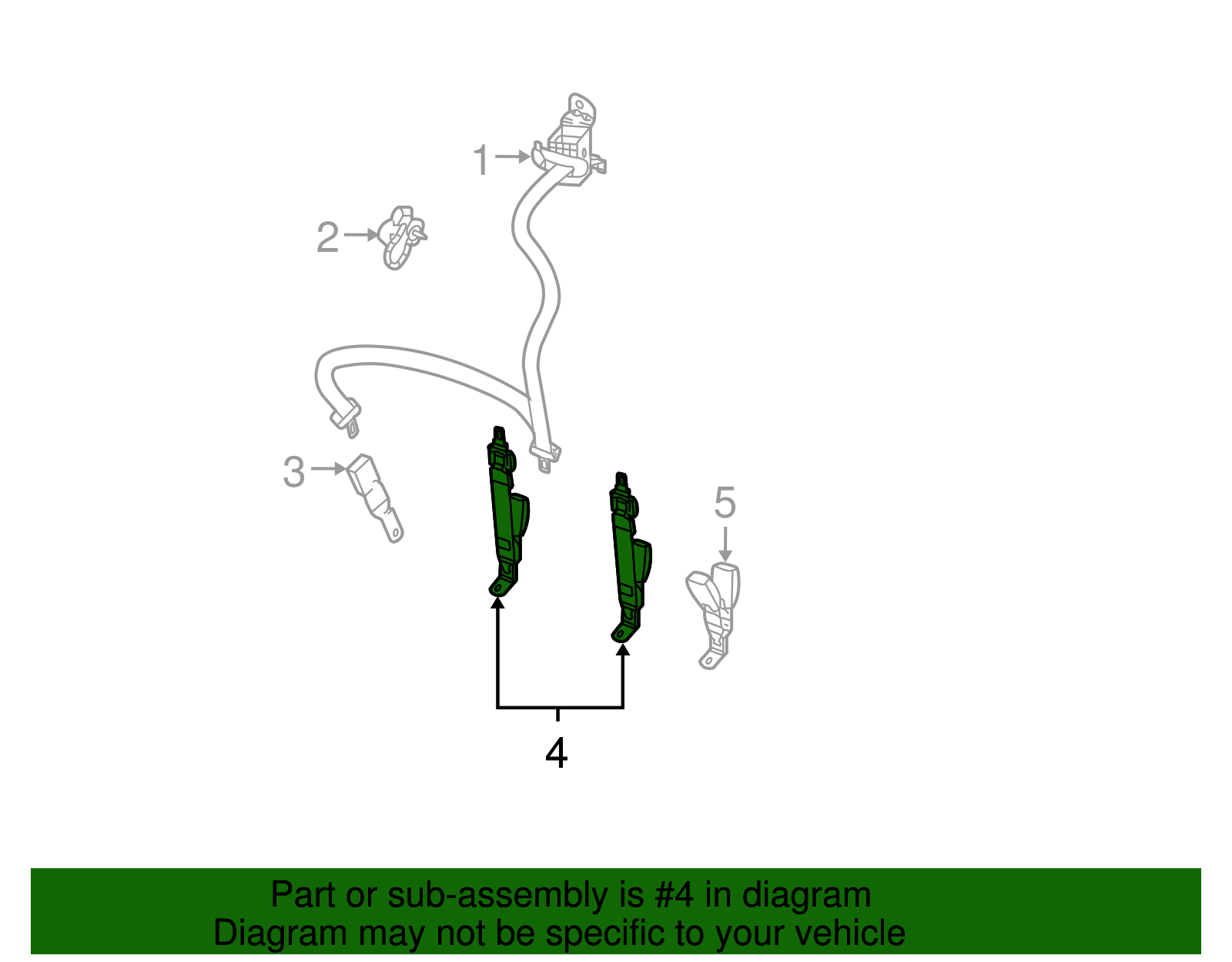 2003-2008 GM Inner Buckle 19148943 | Capital Chevy Parts
