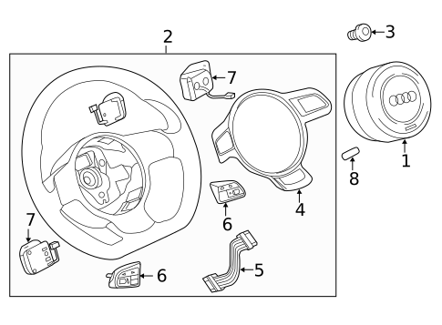 Steering Wheel & Trim for 2016 Audi Q5 #2