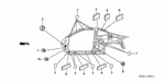 91616S5A000 - Interior/Bumper: BLOCK, FR. PILLAR (LOWER) (INNER) for Acura Image
