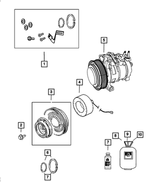 68025879AA - Air Conditioners and Heaters: Pulley Bolt for Mopar Image