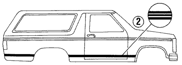 F2TZ9820000BA - Body: Stripe Tape for Ford: Bronco Image