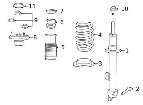 Struts & Components for 2021 Dodge Charger #1