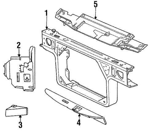 Radiator Support for 2001 Mercury Grand Marquis #0