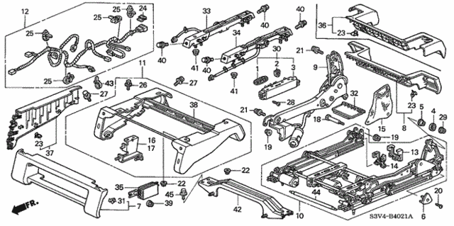 Front Seat Components (R.) (Power) for 2004 Acura MDX #0