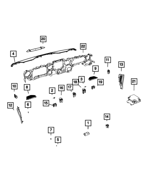 Instrument Panel for 2020 Jeep Wrangler #1