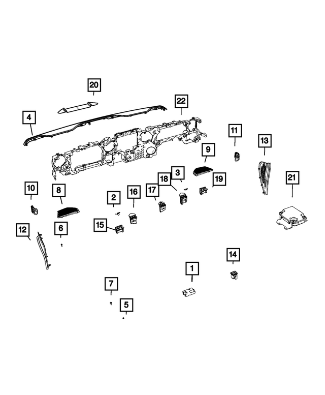 6AC121R3AC - Interior Trim: Instrument Panel Pad for Mopar Image