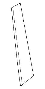 86381J0000 - Body: Black Out Tape for Hyundai: Accent Image