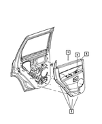 1JZ811D1AA - Interior Trim: Rear Door Trim Panel, Left for Mopar Image