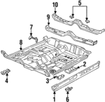20508685 - Body: Retainer for Cadillac: DeVille, Fleetwood, Seville Image