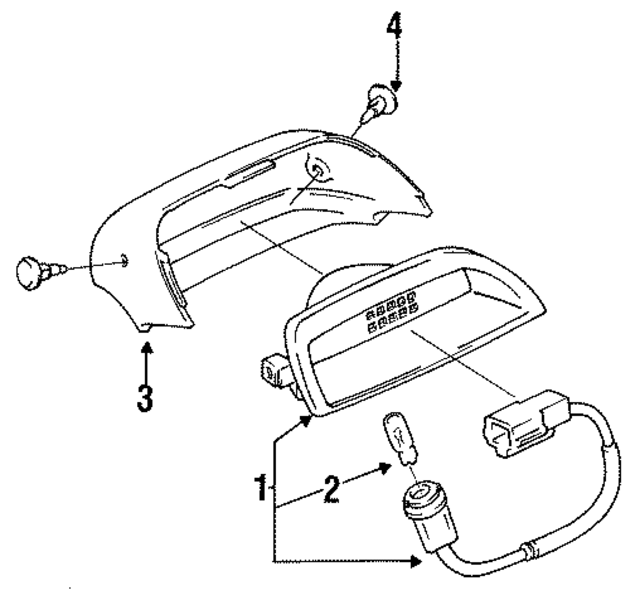 8197712120P0 - : Center High Mount Stop Light Cover for Toyota Image