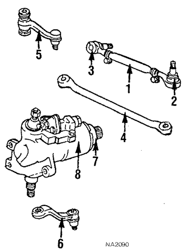 3420154 - Steering: Steering Tie Rod End for Mopar Image