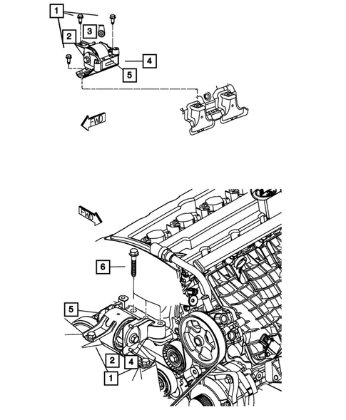 Engine Mounting for 2016 Jeep Compass #3
