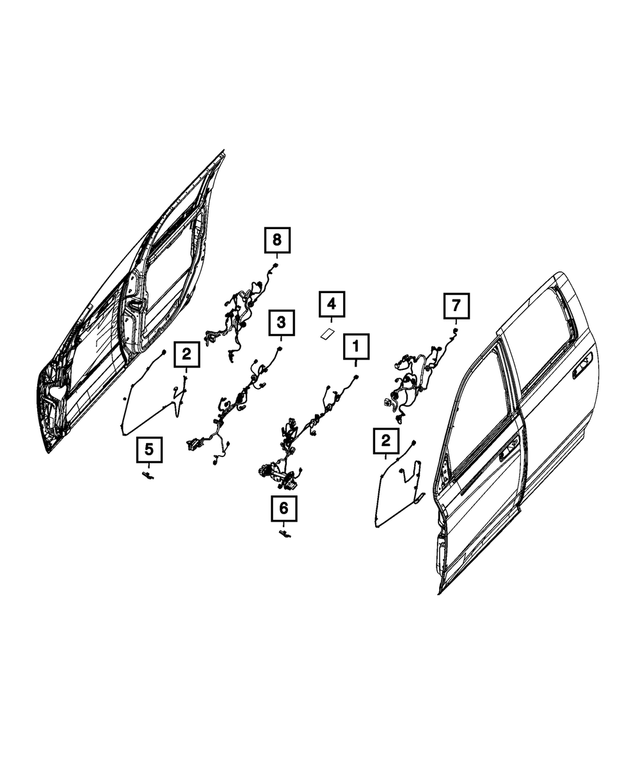 68459863AA - Electrical: Front Door Wiring, Left for Mopar Image