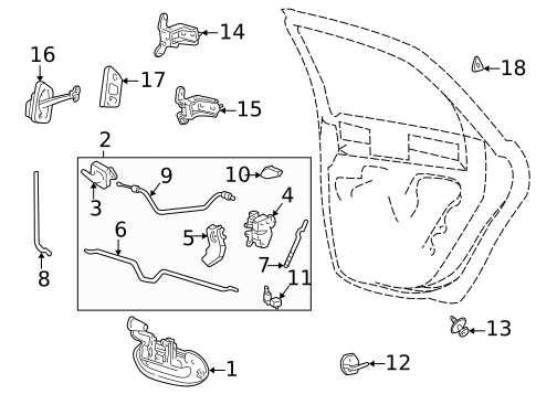 Lock & Hardware for 2004 Mercury Sable #1