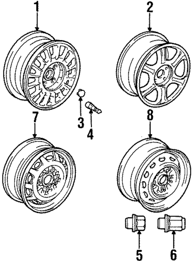 9094201062 - Suspension: Wheel Nut for Lexus Image