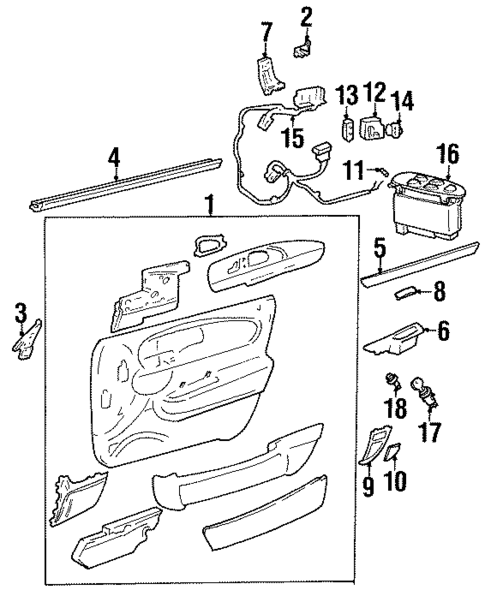 Interior Trim - Front Door for 2002 Lincoln Continental #0