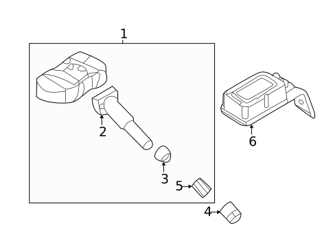 Tire Pressure Monitor Components for 2019 Hyundai Santa Fe XL #0