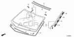73111TL2A00 - Body/Air Conditioning: GLASS SET, FR. WINDSHIELD (GREEN)(AGC) for Acura Image