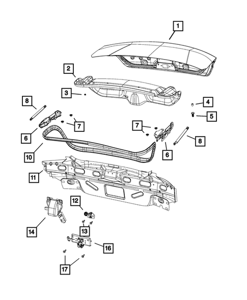 Deck Lid for 2014 Chrysler 200 #1