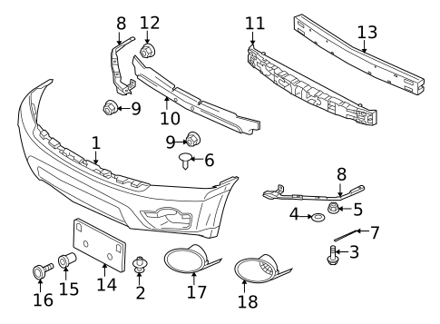 Bumper & Components - Front for 2008 Mitsubishi Endeavor #0