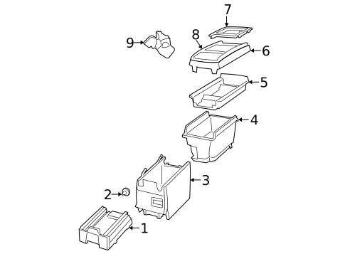 Center Console for 2009 Dodge Grand Caravan #0