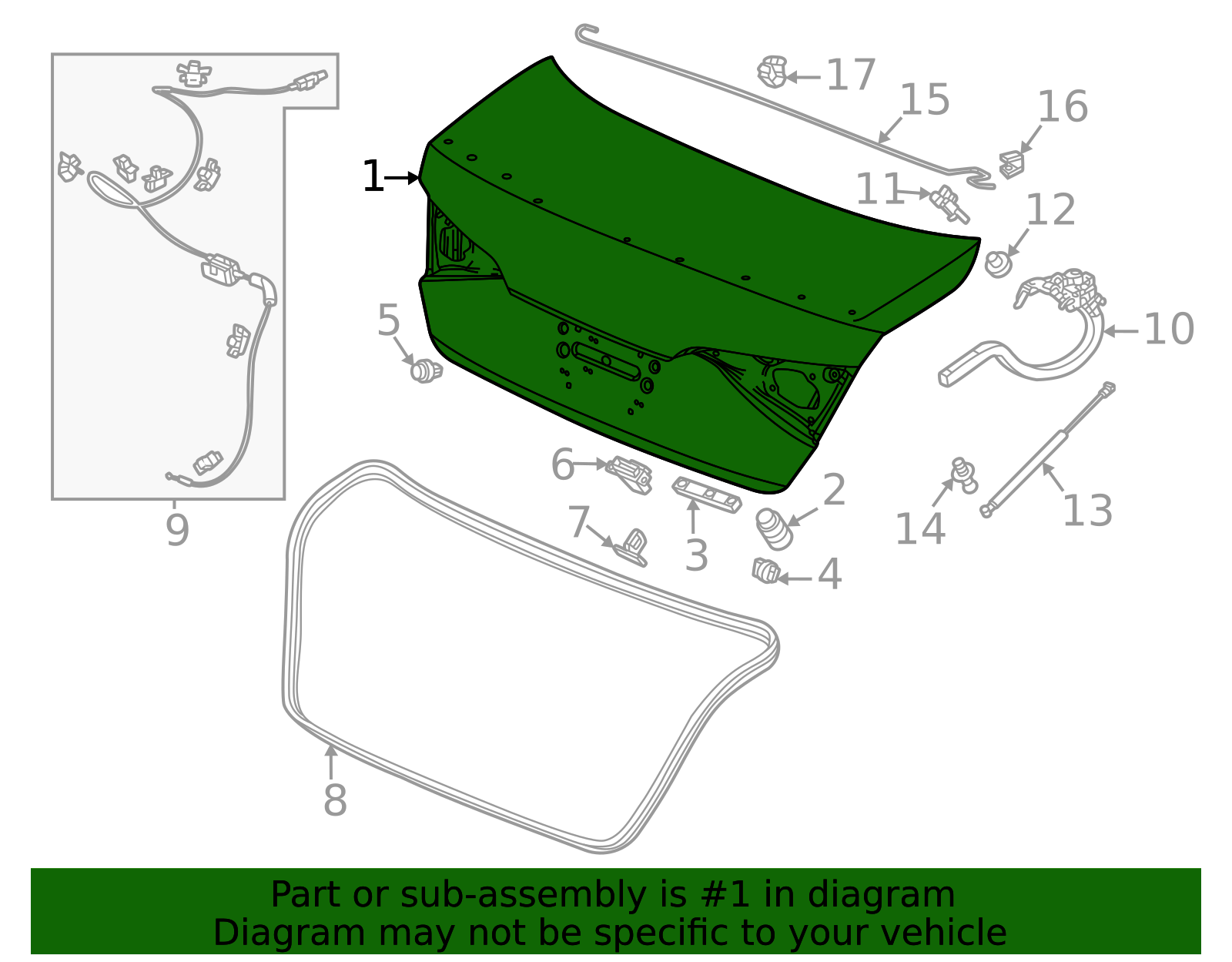 OEM 2022-2025 Honda Civic Trunk Lid 68500-T20-A00ZZ | Honda