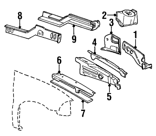 XF2Z16E055AA - : Upper Reinforced Seal for Ford Image